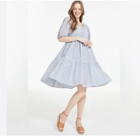 JILLIAN HARRIS LIFE AT HOME EYELET DRESS Women's Size 2XL Plus Size BEAUTIFUL - Picture 2 of 5